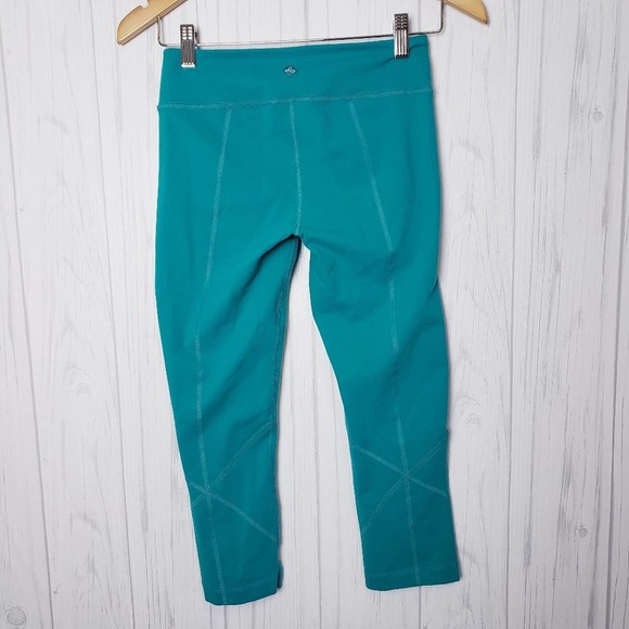 Prana Prism Capri Leggings Green Small - Picture 2 of 8